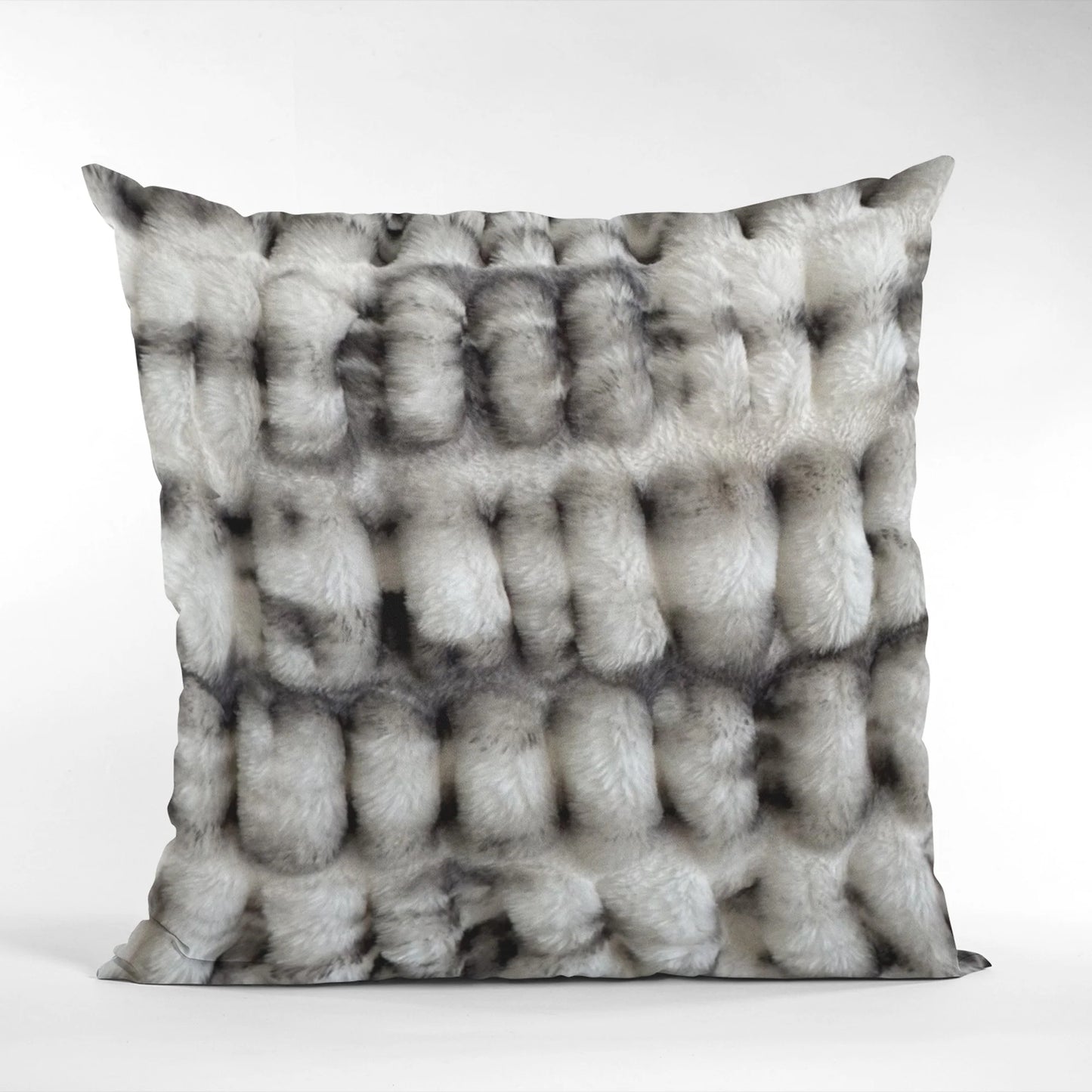Plutus off White Sherpa Animal Faux Fur Luxury Throw Pillow
