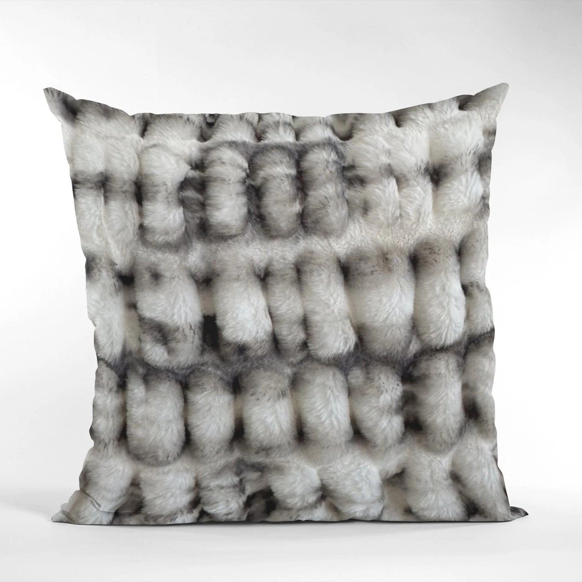 Plutus off White Sherpa Animal Faux Fur Luxury Throw Pillow