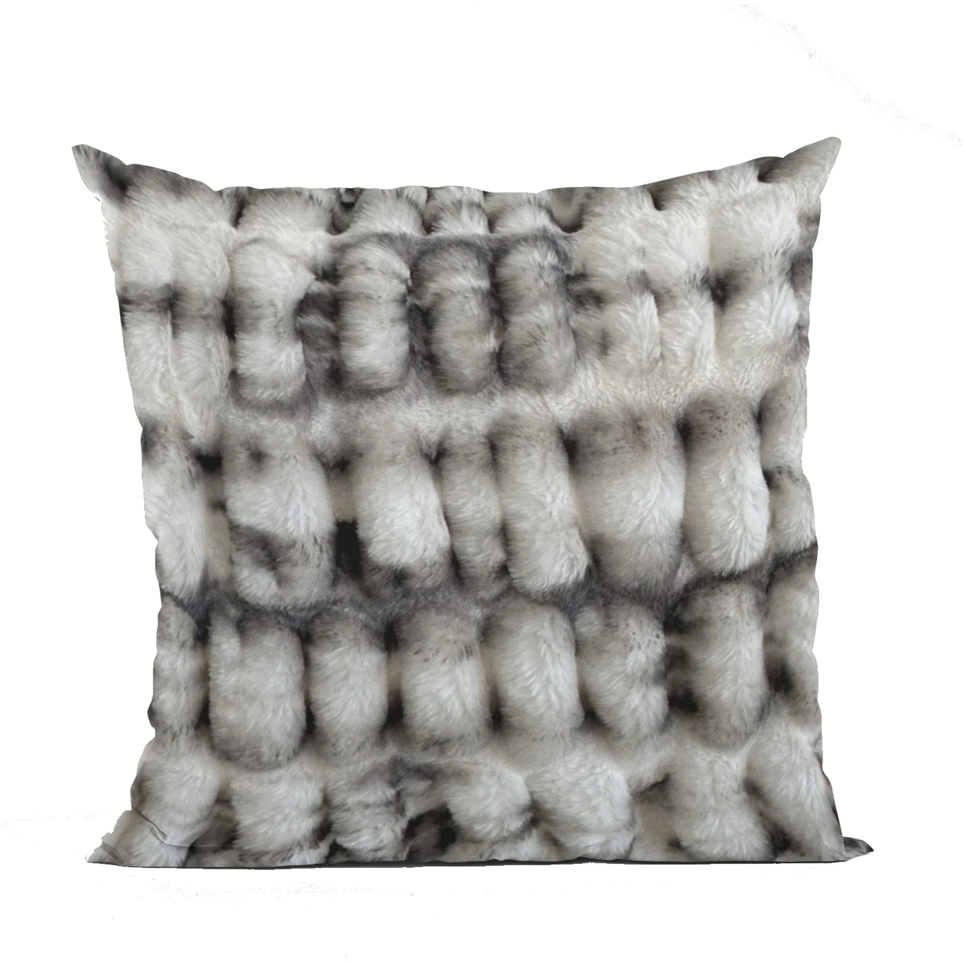 Plutus off White Sherpa Animal Faux Fur Luxury Throw Pillow