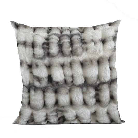 Plutus off White Sherpa Animal Faux Fur Luxury Throw Pillow